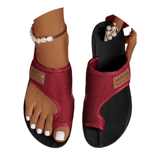 Sandalen Damen Sommer Big Toe Hallux Valgus Schuhe Orthopädische Sandalen Bequeme Hausschuhe Sommer Strandsandalen Mesh Sandaletten Pantolette von tinbarry