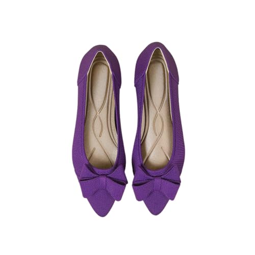 tinbarry Damen Elegant Ballerinas Slip On Schuhe Ballett Flach Stricken Sneaker Tanzschuhe von tinbarry