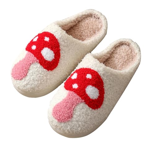tinbarry Damen Hausschuhe Plüsch Slides Warm Pantoffeln Bequeme Hausschuhe rutschfeste Slippers Flache Schuhe von tinbarry