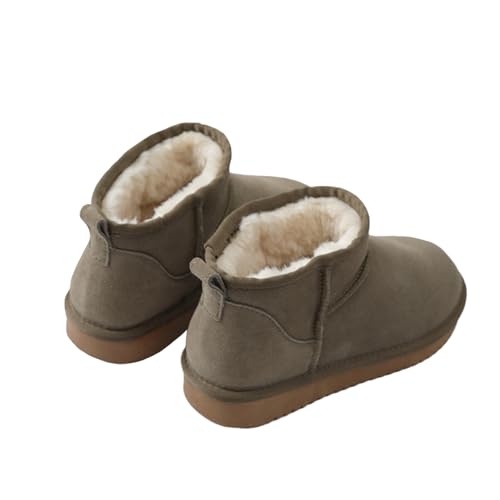 tinbarry Damen Stiefeletten Winter Boots Warm Gefüttert Mini-Stiefel für Frauen Flache Schneestiefel Winterschuhe Schlupfstiefel Outdoor Schneestiefel Boots von tinbarry