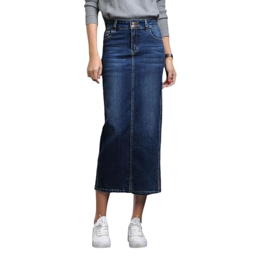tinbarry Jeansrock Damen Denim Maxirock A-Linie Rock Hohe Taille Bodycon Bleistiftrock Schlitz Langer Rock Sommerrock Enger Rock Lässig Hüftrock mit Tasche Stretch tinbarry Jeansrock Damen Denim Maxirock A-Linie Rock Hohe Taille Bodycon Bleistiftrock Schlitz Langer Rock Sommerrock Enger Rock Lässig Hüftrock mit Tasche Stretch von tinbarry