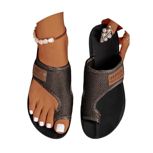 Sandalen Damen Sommer Big Toe Hallux Valgus Schuhe Orthopädische Sandalen Bequeme Hausschuhe Sommer Strandsandalen Mesh Sandaletten Pantolette von tinbarry