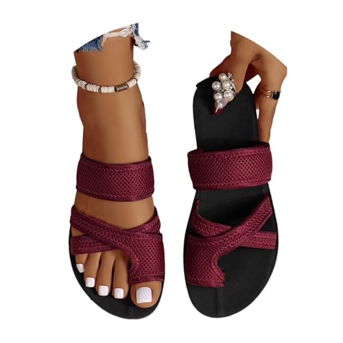 Sandalen Damen Sommer Big Toe Hallux Valgus Schuhe Orthopädische Sandalen Bequeme Hausschuhe Sommer Strandsandalen Mesh Sandaletten Pantolette von tinbarry