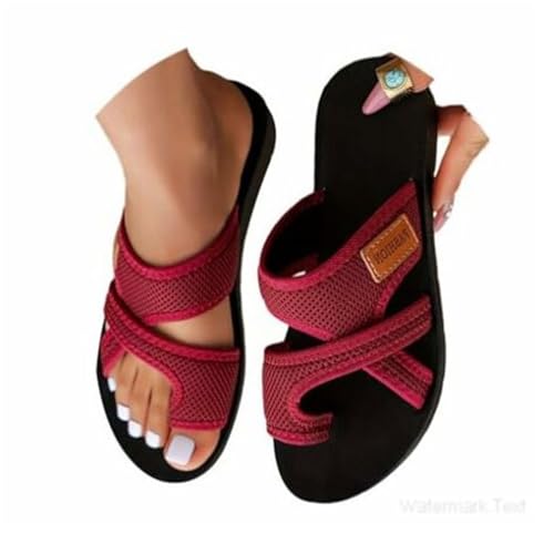 Sandalen Damen Sommer Big Toe Hallux Valgus Schuhe Orthopädische Sandalen Bequeme Hausschuhe Sommer Strandsandalen Mesh Sandaletten Pantolette von tinbarry