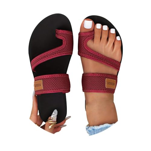 Sandalen Damen Sommer Big Toe Hallux Valgus Schuhe Orthopädische Sandalen Bequeme Hausschuhe Sommer Strandsandalen Mesh Sandaletten Pantolette von tinbarry