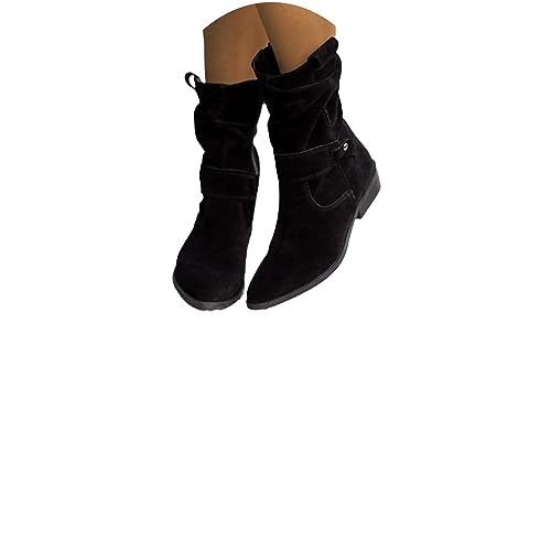 tinbarry Stiefeletten Damen Wildleder Halbstiefel Zipper Falten Winterstiefel Niederung Stiefel Retro Elegant Kurzstiefel mit Reißverschluss Ankle Boots Damenstiefel tinbarry Stiefeletten Damen Wildleder Halbstiefel Zipper Falten Winterstiefel Niederung Stiefel Retro Elegant Kurzstiefel mit Reißverschluss Ankle Boots Damenstiefel von tinbarry