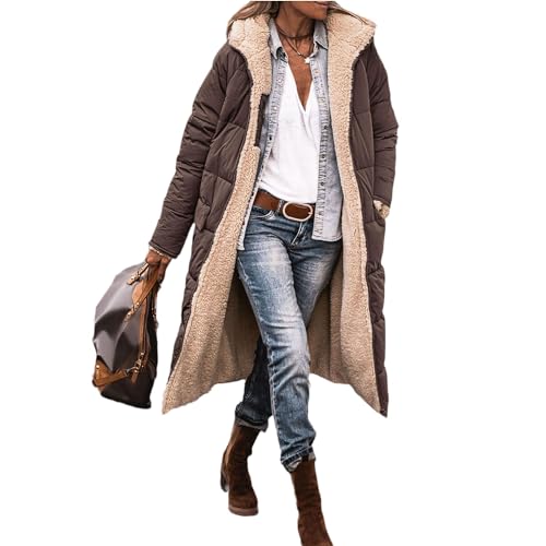 tinbarry Winterjacke Damen Wintermäntel Lang Pufferjacken Mit Kapuze Steppmantel Fleecejacke Dicke Daunenjacke Outdoorjacke Steppjacke tinbarry Winterjacke Damen Wintermäntel Lang Pufferjacken Mit Kapuze Steppmantel Fleecejacke Dicke Daunenjacke Outdoorjacke Steppjacke von tinbarry