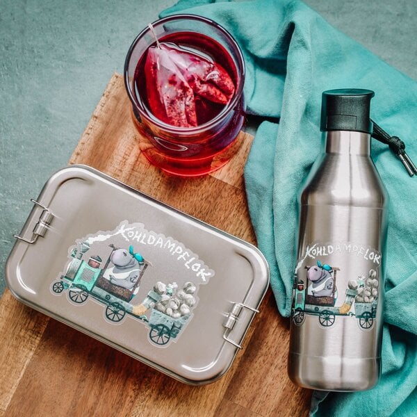 tindobo Edelstahl SET Lunchbox & Trinkflasche Kohldapflok von tindobo