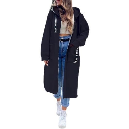 tinetill Damen Jacket Langarm Mantel Zip Up Kapuzenjacke Freizeitjacke Bomberjacke Übergangsjacke Elegant Coat Fliegerjacke Outwear von tinetill