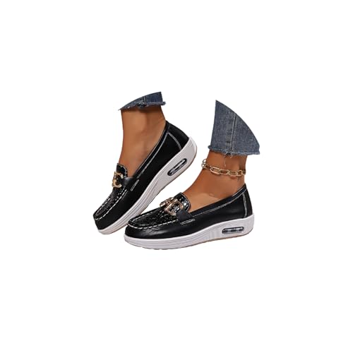 tinetill Damen Loafer Mokassins Orthopädische Schuhe Lederschuhe Segelschuhe Bootsschuhe Freizeit Schuhe Halbschuhe von tinetill