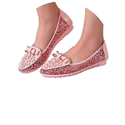 tinetill Freizeitschuhe Damen Flache Schuhe Tüll Spitze Sneaker Bequem Mesh rutschfest Loafers Turnschuhe Schlupfschuhe Fahrschuhe Slip On Flats Damenschuhe von tinetill