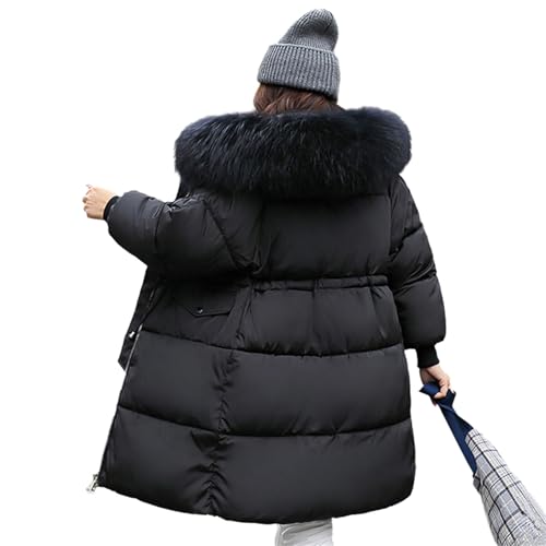 tinetill Jacke Damen Winterjacke Daunenmantel Warm Mantel Parka Zip Steppmantel Übergangsjacke Langarm Kapuzenjacke Outdoor Outwear Mit Kapuze Und Reißverschluss von tinetill