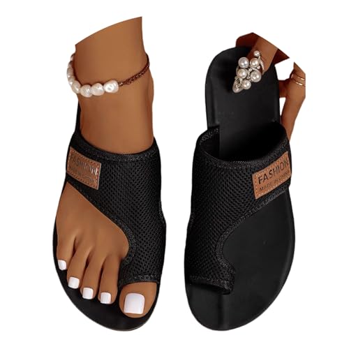 tinetill Sandalen Damen Sommer Mesh Orthopädische Sandalen Big Toe Hallux Valgus Schuhe Bequeme Orthopädische Hausschuhe Sommer Strandsandalen Sandaletten Pantolette von tinetill