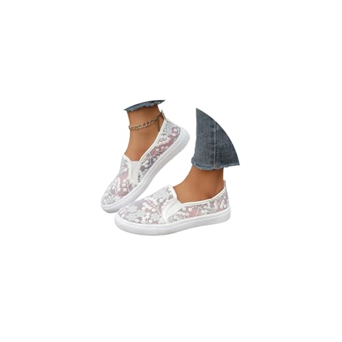 tinetill Sneakers Damen Flache Schuhe Spitze Trachtenschuhe Mesh Laufschuhe Elegant Sommerschuhe Bestickte Freizeitschuhe tinetill Sneakers Damen Flache Schuhe Spitze Trachtenschuhe Mesh Laufschuhe Elegant Sommerschuhe Bestickte Freizeitschuhe von tinetill
