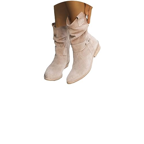 tinetill Stiefeletten Damen Wildleder Stiefel Zipper Halbstiefel Falten Winterschuhe mit Reißverschluss Niedrige Absätze Ankle Boots Elegant Einfarbig Damenschuhe Herbst Winter tinetill Stiefeletten Damen Wildleder Stiefel Zipper Halbstiefel Falten Winterschuhe mit Reißverschluss Niedrige Absätze Ankle Boots Elegant Einfarbig Damenschuhe Herbst Winter von tinetill