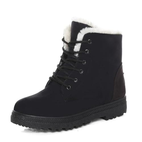 tinetill Winterstiefel Damen Gefütterte Schneestiefel Warme Winterschuhe Wasserdichtht Kurzschaft Stiefel Rutschfeste Stiefeletten Trekkingschuhe Outdoor Wanderschuhe von tinetill