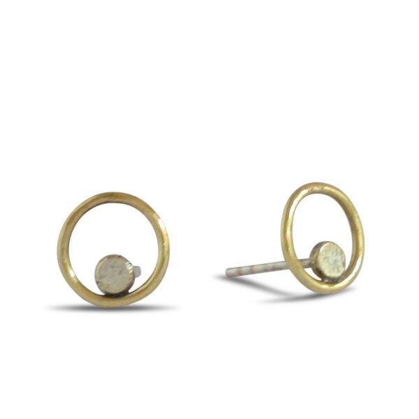 ting goods Ohrstecker Circle Dot, Messing von ting goods