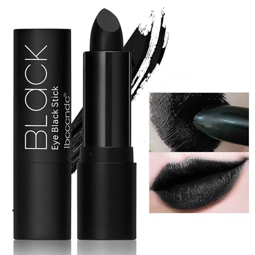 Schwarzer Gesichts Augen Make up Stick, Cosplay Schweißfestes Goth Make-up Sticker Bodypainting Farben Einfach zu Färbender Schwarzer für Kostümpartys Personalisiertes Halloween Baseball Fußball von tinshow