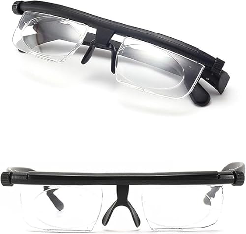 tintoke Einstellbare Fokus Lesebrille,-6D bis + 3D Lesebrille,Korrekturbrille Unisex-Brille,Zifferblatt Einstellbare Brille Variabler Fokus,Unisex-Myopie-Brille für Männer und Damen von tintoke
