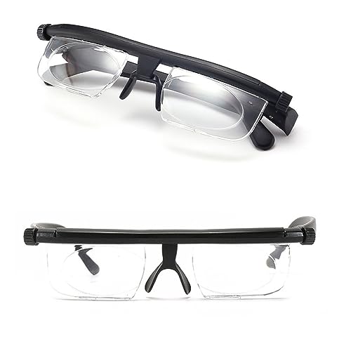 tintoke Einstellbare Fokus Lesebrille,Korrekturbrille Unisex-Brille,-6D bis + 3D Lesebrille,Zifferblatt Einstellbare Brille Variabler Fokus,Unisex-Myopie-Brille für Männer und Damen von tintoke