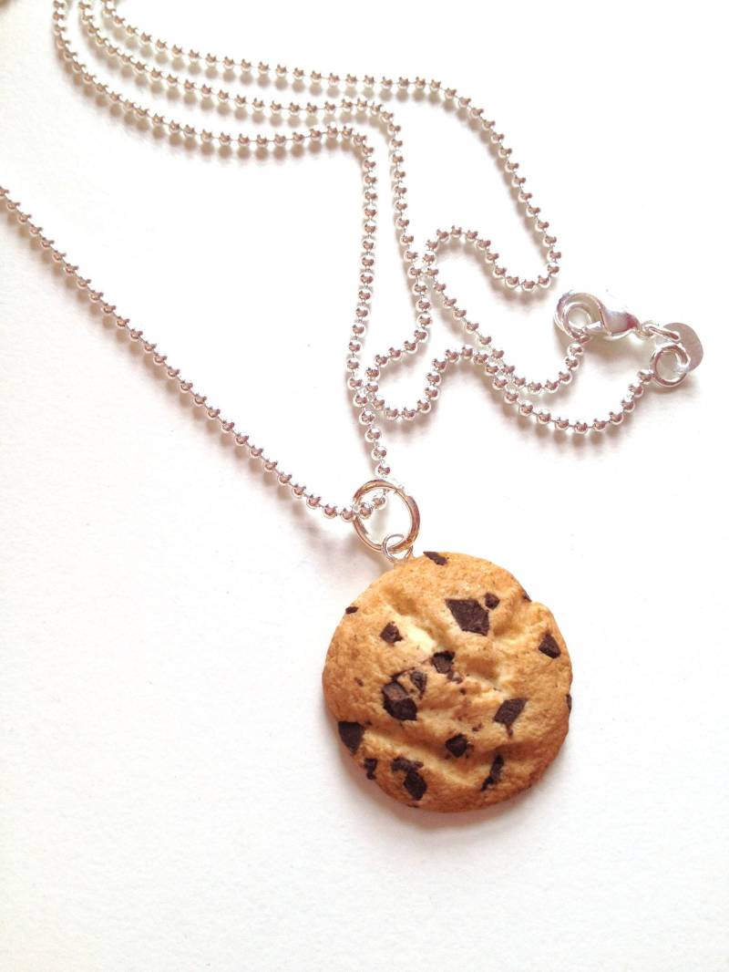 Essen Schmuck, Duftende Chocolate Chip Cookie Halskette, Geschenk Für Sie, Halskette Schwester Geschenk, Tochter Von Mama, Foodie von tinyhands