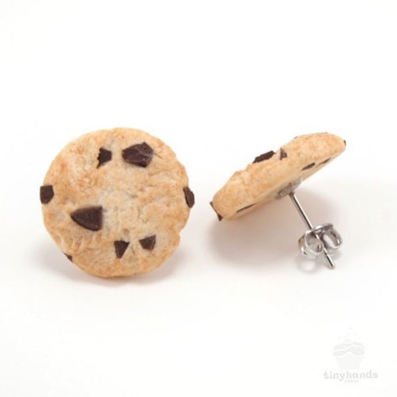 Lebensmittel Schmuck Duftende Schokoladenkeks Ohrstecker Polymer Clay Keks Leckerli Süße Miniatur Kawaii Geburtstagsgeschenk von tinyhands