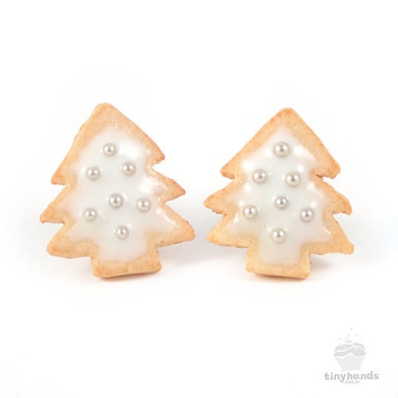 Süße Und Edel Duftige Weihnachtsbaum Keks Ohrschmuck Essen Schmuck Unikat Geschenk, Geschenk von tinyhands