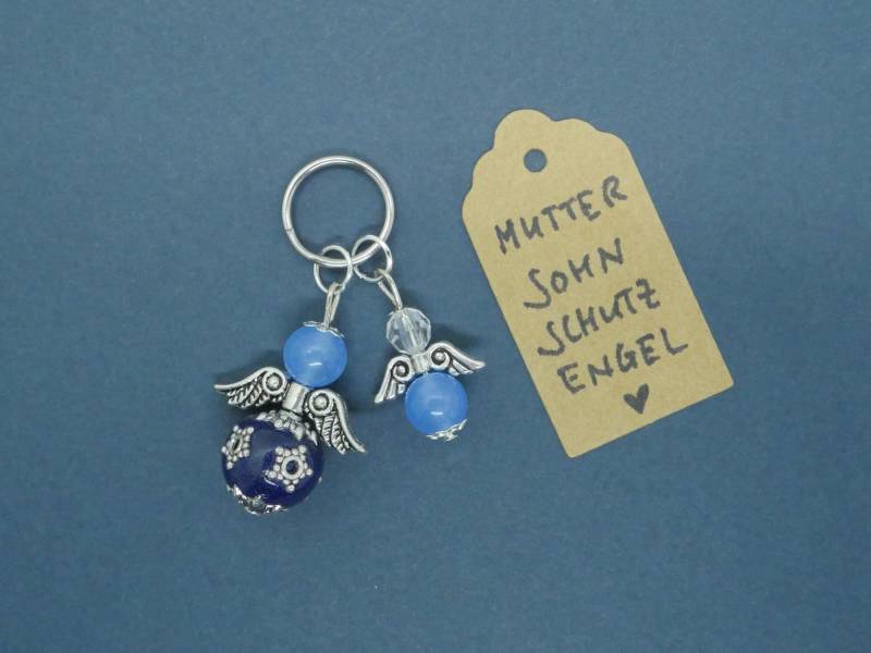 Mutter/Sohn Schutzengel Schlüsselanhänger | Glücksengel Kleines Geschenk Schwangerschaft Geburt Ich Denke An Dich Kind von tinylittlejoys
