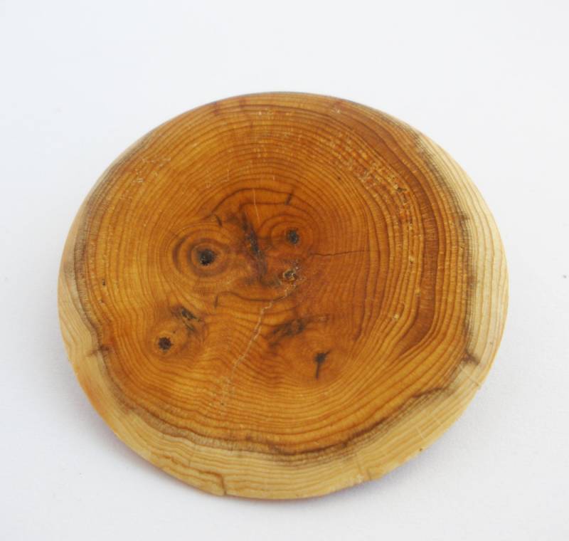 Hölzerne Brosche, Ein Glückliches Stück Eibe von tinyminds