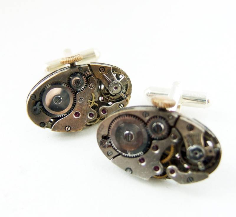 Ovale Steampunk Manschettenknöpfe von tinyminds