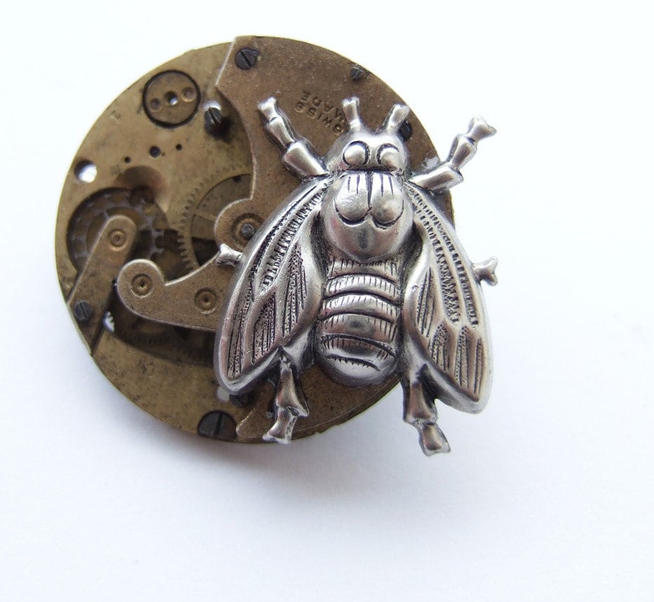 steampunk Fliegen Brosche, Keine Auf Sie, Auch Nur Einen von tinyminds