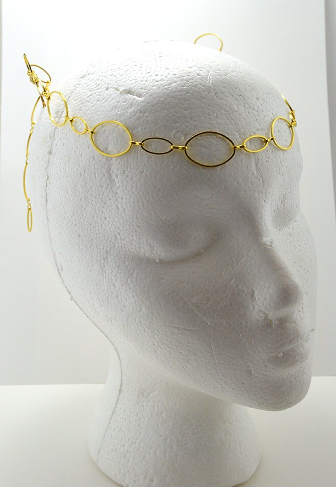Goldene Kette Kopfschmuck Krone - Wendekostüm Mit Drapierender von tinymishaps