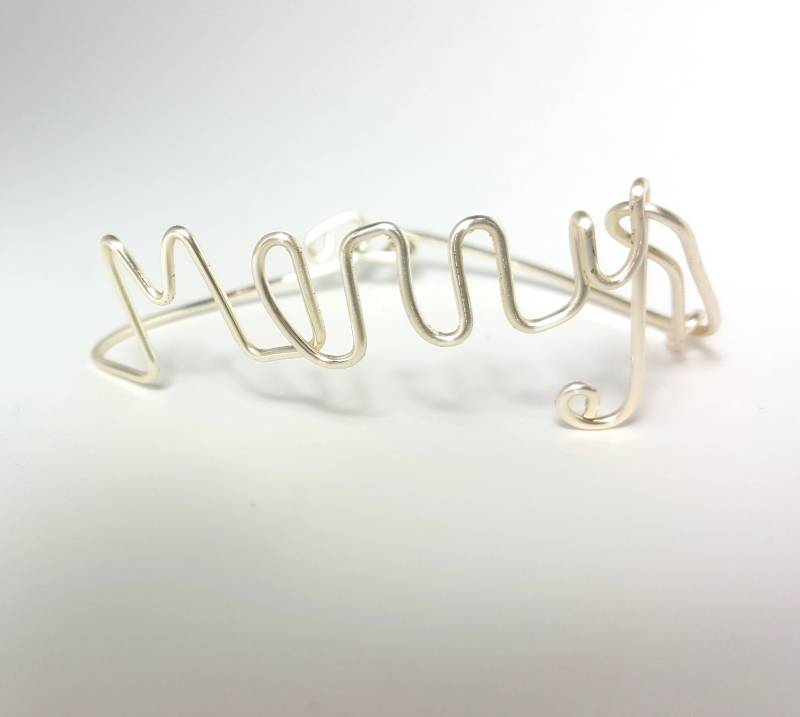 Silber "Merry' Armband - Drahtarmband Aluminium von tinymishaps