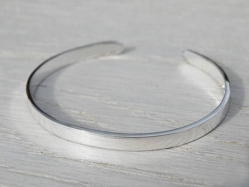 sterling Silber Kinder Armreif | Personalisiert Taufarmband von tinysilver