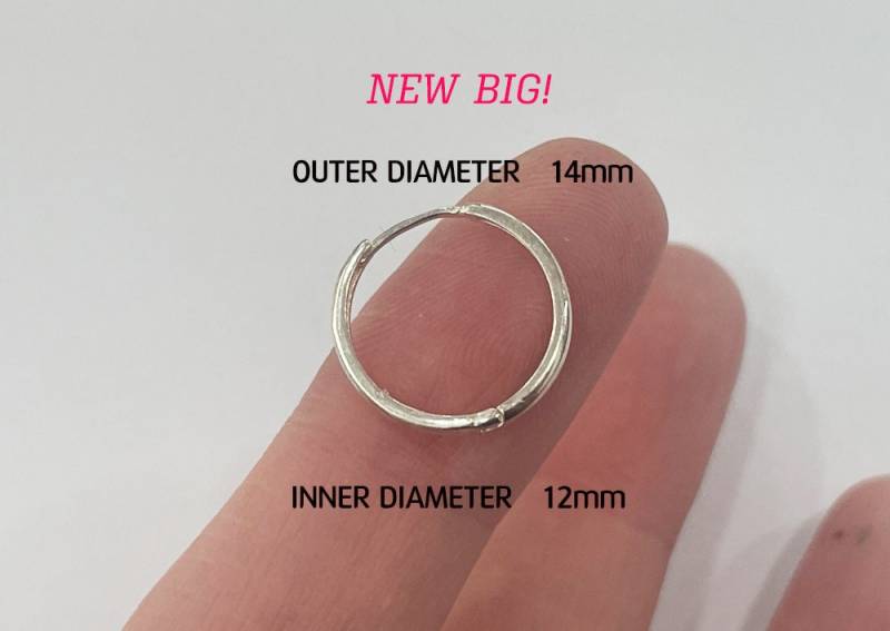 Black Friday Sale 925 Sterling Silber Ohrringe, Runde Creole 7 Mm, 8 9 Mm - Tse003 von tinytinygold