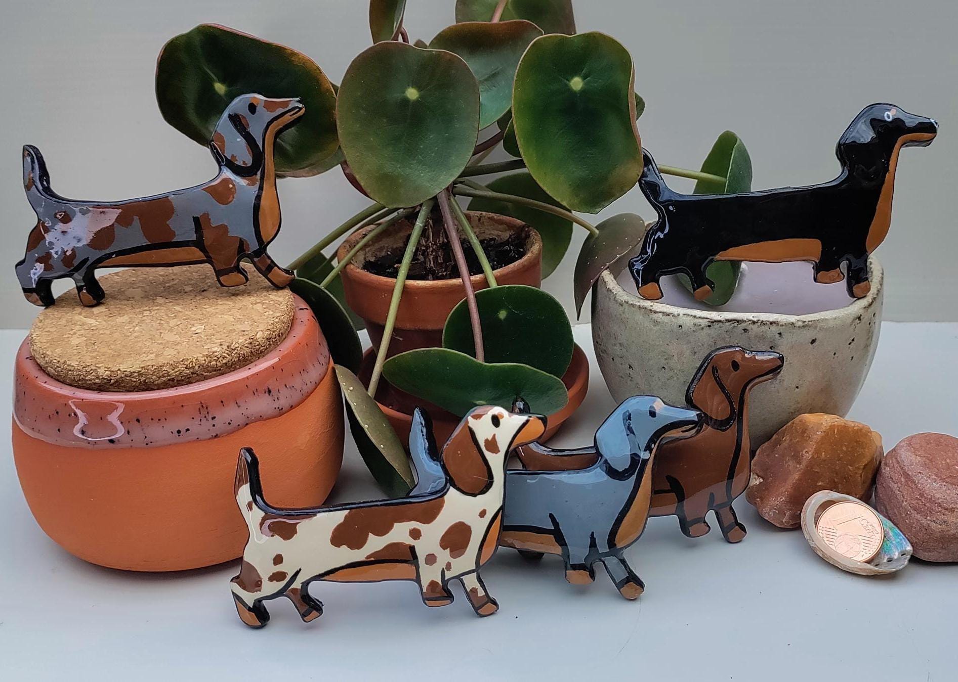 Dackelhaarspange, Tierschmuck, Handgemachter Schmuck Aus Fimo, Miniatur-Tierschmuck Dackelhaarspange, Tierschmuck, Handgemachter Schmuck Aus Fimo, Miniatur-Tierschmuck von tinyzingers