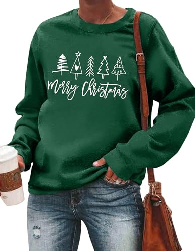 tiorhooe Weihnachts Sweatshirt Damen Xmas Sweater Frauen Weihnachtspullover von tiorhooe