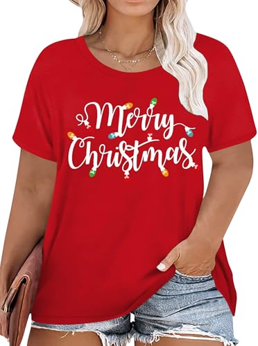 tiorhooe Weihnachts Tshirt Damen Große Größen Shirt Weihnachten Oversize Geschenke Für Frauen Weihnachten von tiorhooe