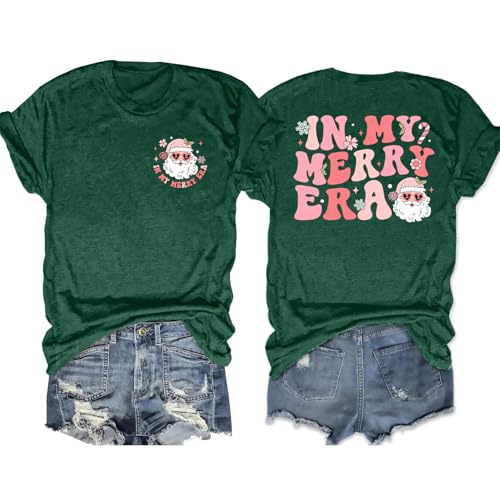 tiorhooe Weihnachtsshirt Damen Weihnachten Tshirt Lustig In My Merry Era Christmas Shirt tiorhooe Weihnachtsshirt Damen Weihnachten Tshirt Lustig In My Merry Era Christmas Shirt von tiorhooe