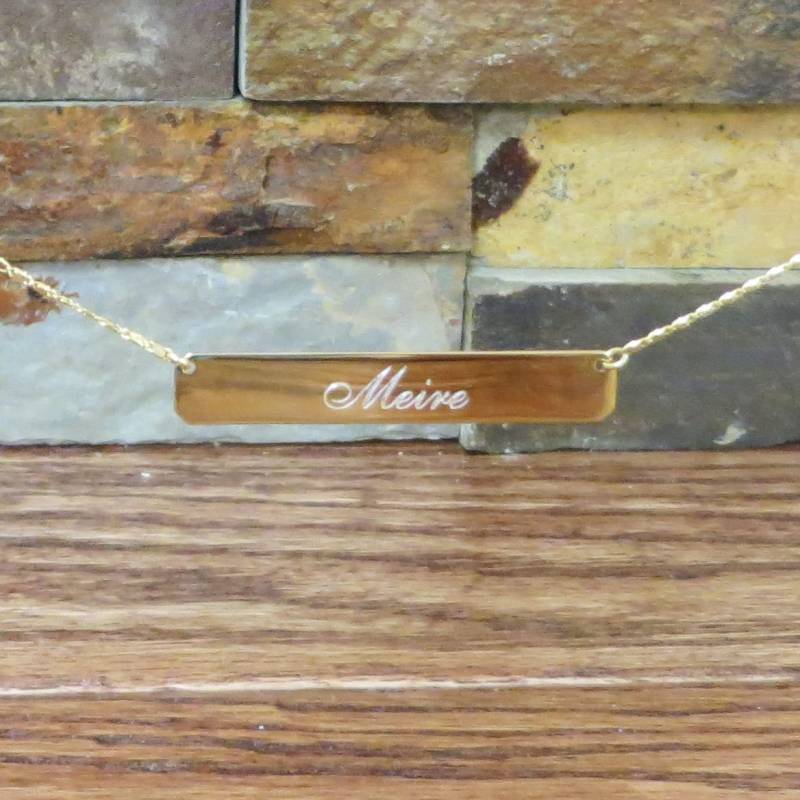 Halskette Gold Vergoldet Monogram Halskette-Initial - Bar Personalisiert Halskette Gold Vergoldet Monogram Halskette-Initial - Bar Personalisiert von tiposcreations