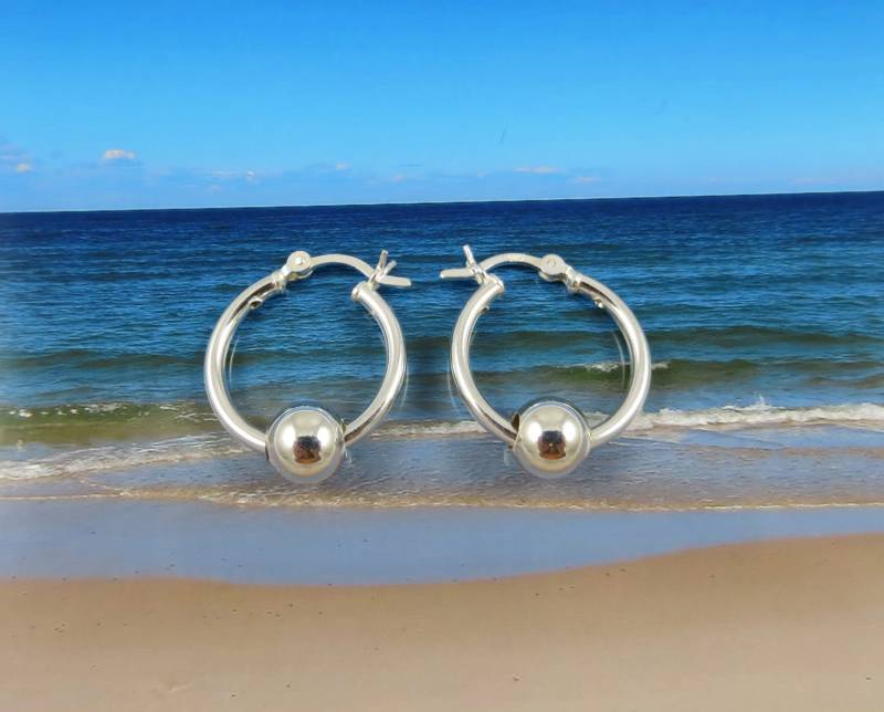 Silber Creolen Ohrringe - Cape Cod-Ohrringe-Brautjungfern Hochzeiten Silber Creolen Ohrringe - Cape Cod-Ohrringe-Brautjungfern Hochzeiten von tiposcreations