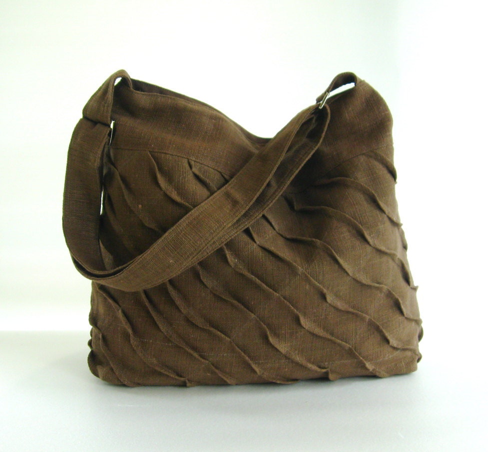 Braune Hanf Umhängetasche Leichte - Rebecca Für Jeden Tag, Windeln Oder Schulanfänger von tippythai