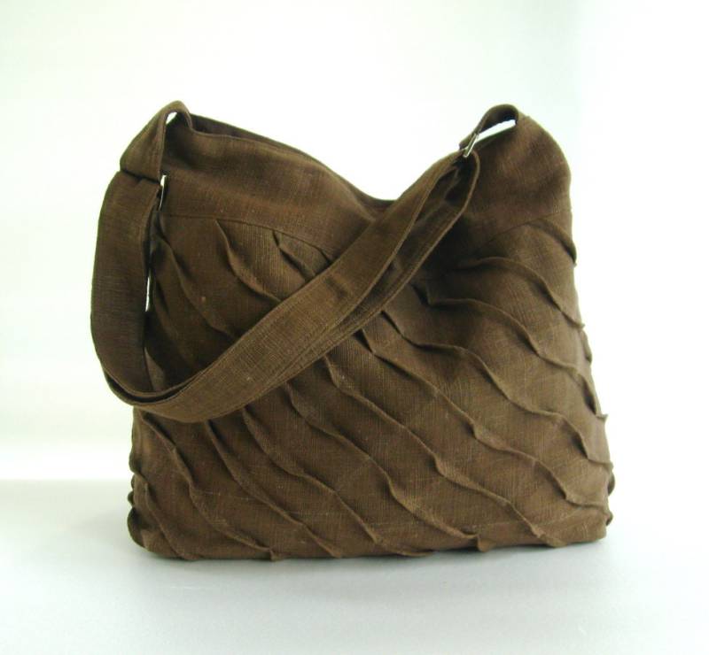 Braune Hanf Umhängetasche Leichte - Rebecca Für Jeden Tag, Windeln Oder Schulanfänger von tippythai