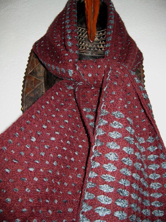 Handgewebter Schal Für Männer, Wolle Und Baumwolle Chenille Handgewebter Schal Für Männer, Wolle Und Baumwolle Chenille von tisserande