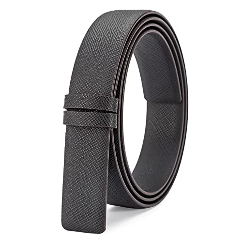 titiroa Damen Wendbarer Schmaler Gürtel Ersatz-Gürtelriemen aus echtem Leder Breite 25MM Länge 100CM Schwarz/Schwarz von titiroa