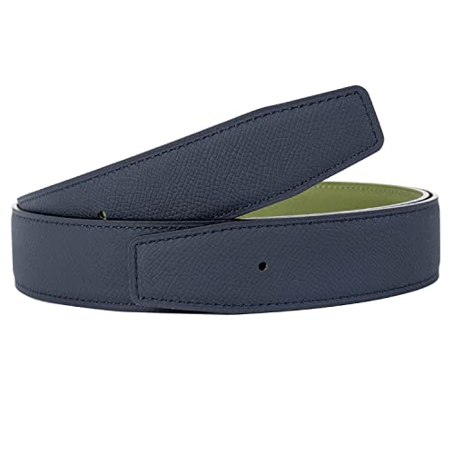 titiroa Ersatzgürtel Rindsleder Echtleder Wendegurtband für Damen/Herren Breite 32MM Länge 110CM Grün/Royal Blau von titiroa