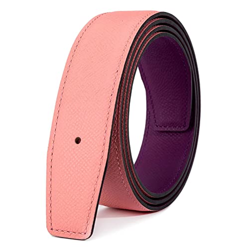 titiroa Ersatzgürtel Rindsleder Echtleder Wendegurtband für Damen/Herren Breite 32MM Länge 115CM Rosa/Lila von titiroa