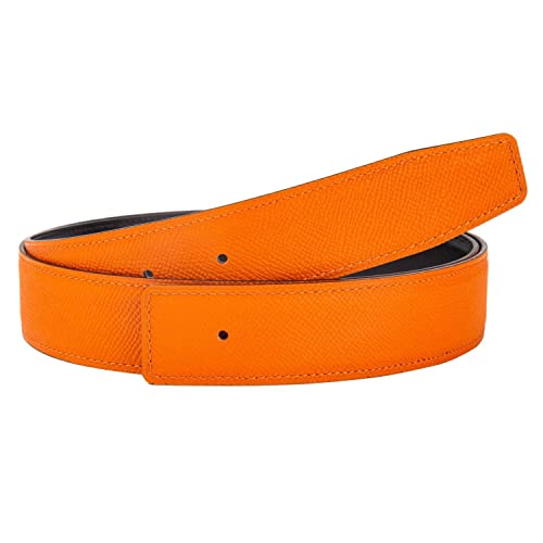 titiroa Herren/Damen Ersatzgurtband Rindsleder Echtleder Gürtel Orange Breite 32MM Länge 110CM von titiroa