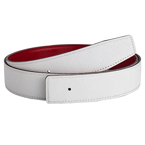 titiroa Herren/Damen Ersatzgurtband Rindsleder Echtleder Gürtel Weiß Breite 32MM Länge 105CM von titiroa