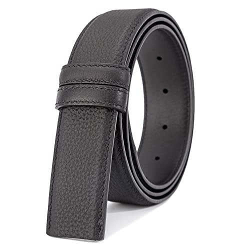 titiroa Herren Ersatz Gürtel Rindleder Umkehrbarer Gürtel Breite 34MM Länge 100CM Schwarz/Schwarz von titiroa